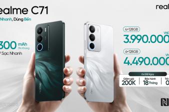 realme C71 chính thức ra mắt tại Việt Nam: “Tân vương” smartphone phổ thông sạc 1 giờ dùng 2 ngày, độ bền chuẩn quân đội và tích hợp AI tiên tiến