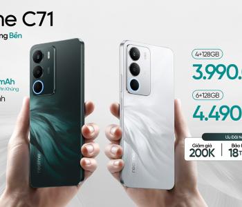 realme C71 chính thức ra mắt tại Việt Nam: “Tân vương” smartphone phổ thông sạc 1 giờ dùng 2 ngày, độ bền chuẩn quân đội và tích hợp AI tiên tiến