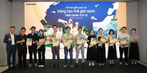 Samsung vinh danh các tác phẩm xuất sắc của cuộc thi tái chế bao bì, khẳng định dẫn đầu trong phát triển bền vững.